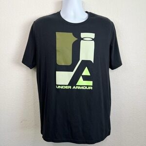 Under Armour Black Mosaic Graphic Short Sleeve Heatgear Loose Shirt Men's L